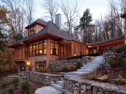 2012 AIANH Merit Award: Nubanusit Lake House, Sheldon Pennoyer Architects. Photo: Joseph St. Pierre