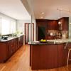 Contemporary Sapele Crown Point Kitchen